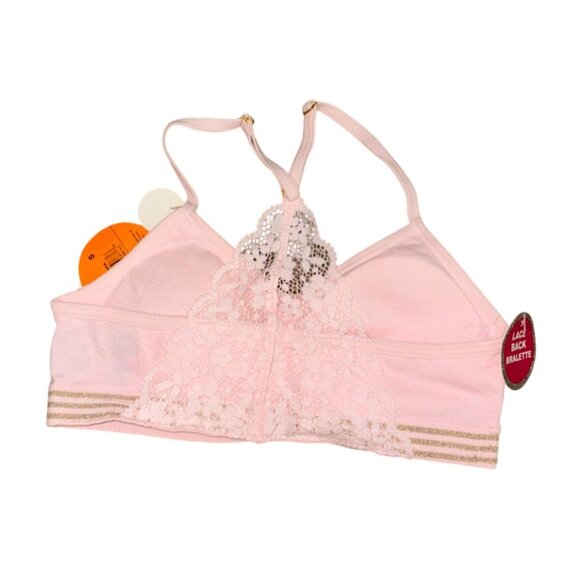 Maidenform girls pullover removable padding bra-pink-size Small (6/6X)-NWT - Picture 2 of 4